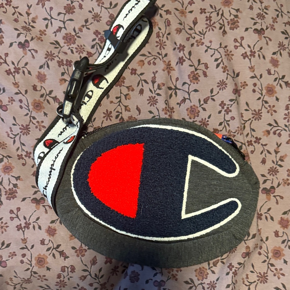 Champion Oval Logo Crossbody Bag - Red, Blue, Gray